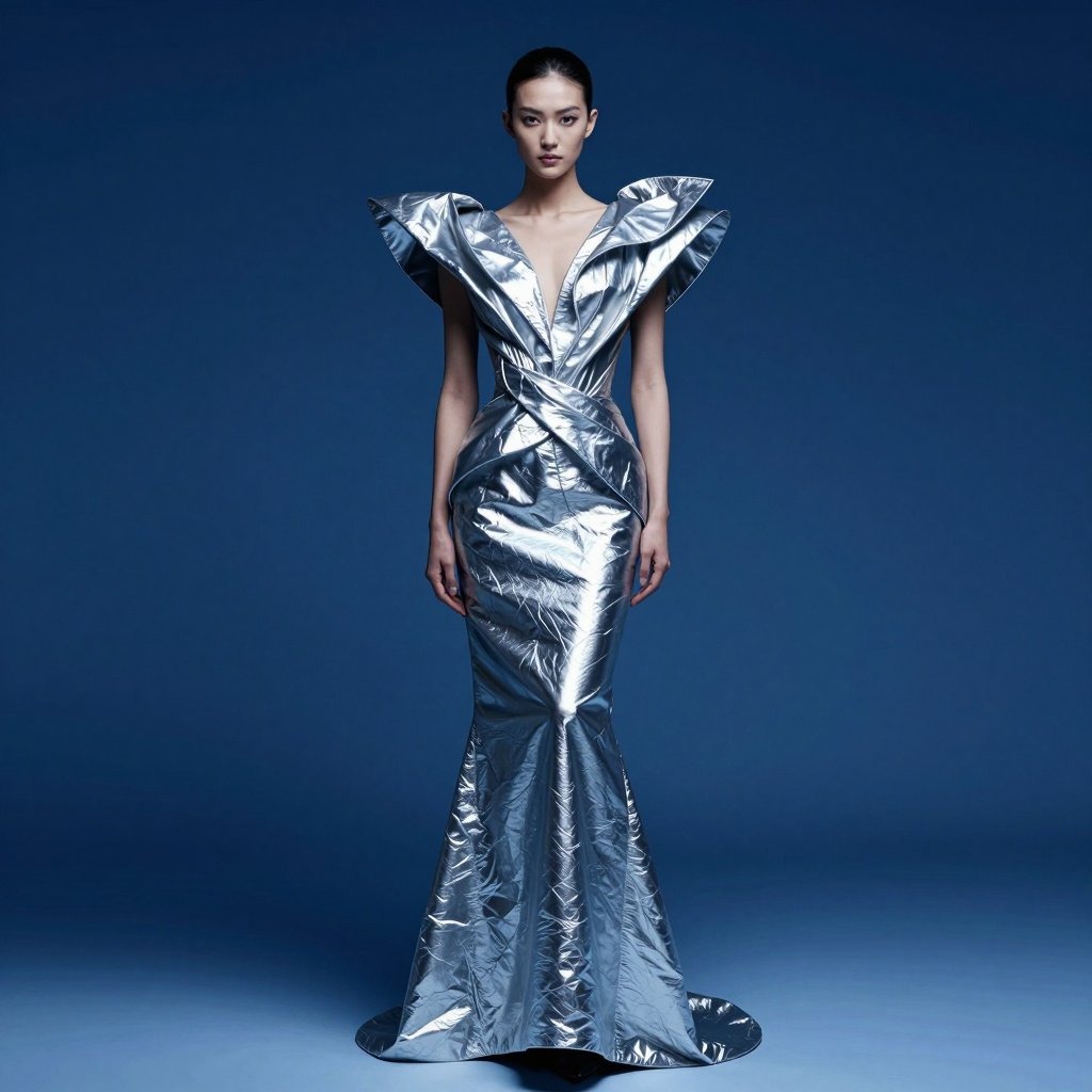 Avant garde fashion portrait
