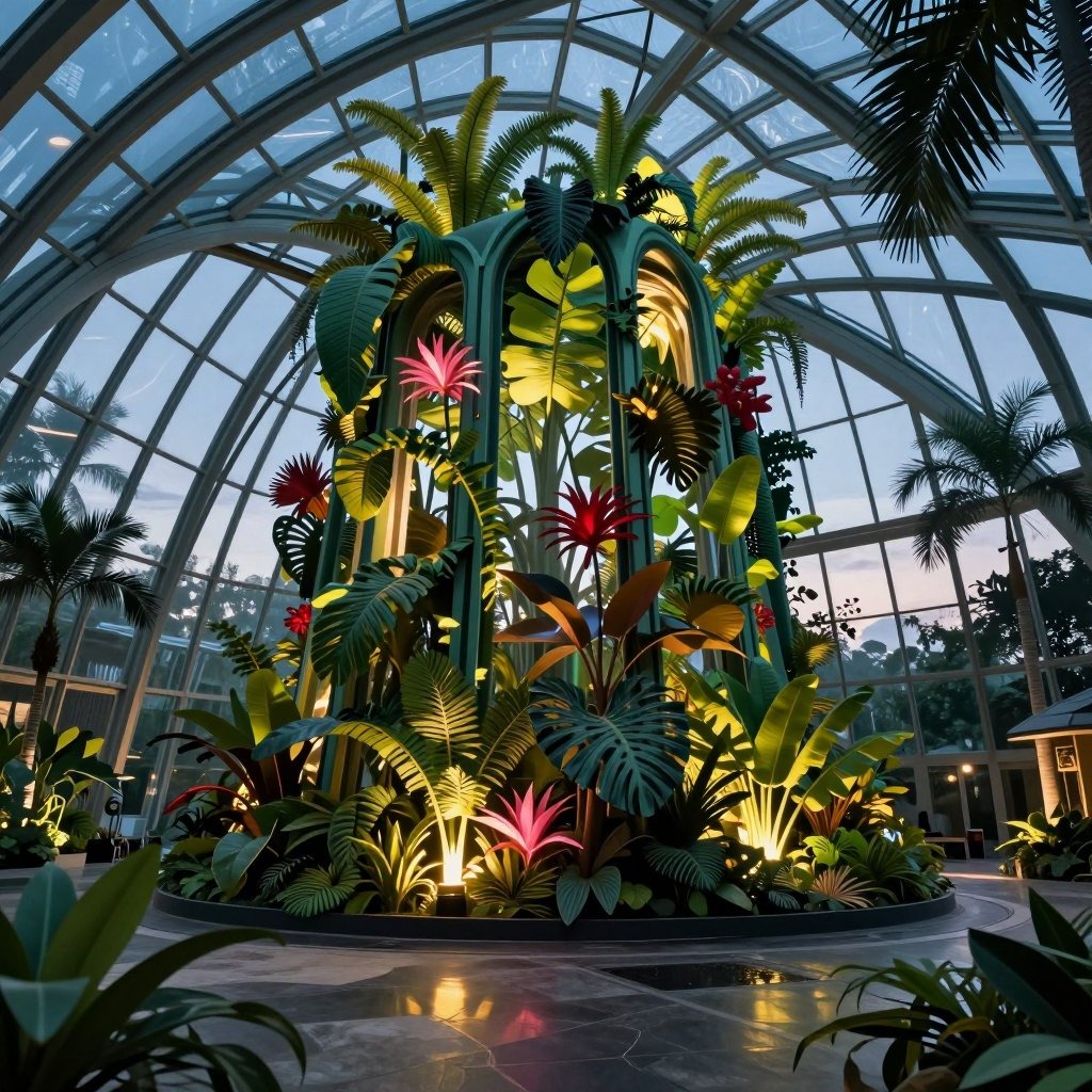 Futuristic botanical architecture